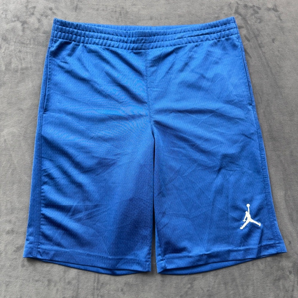 Jordan Mens Basketball Shorts Royal Blue Mesh Jumpman Athletic Gym M